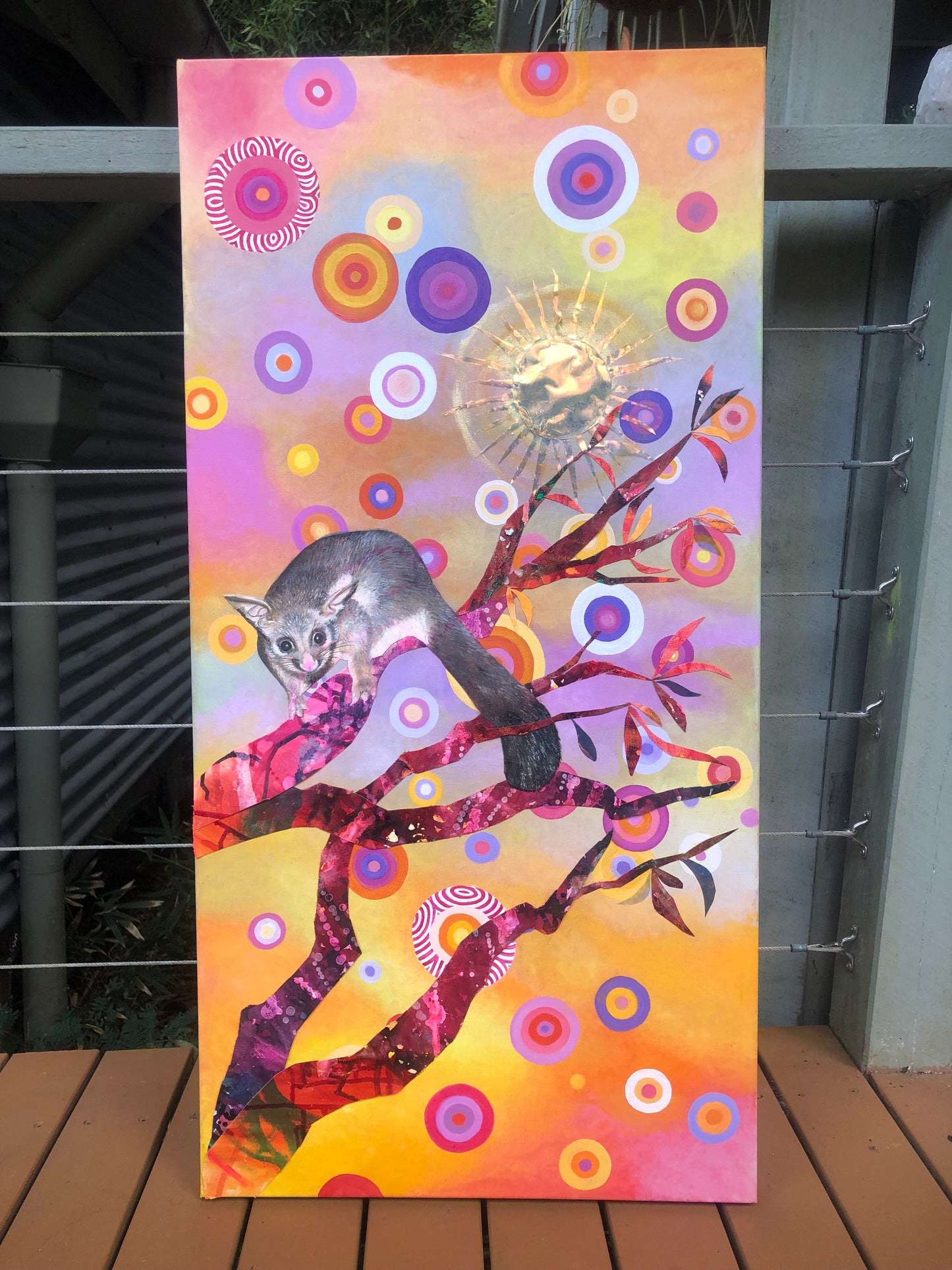 Sunrise Brushtail - Eudlo Lullaby - Original Artwork - Oil Painting on Canvas