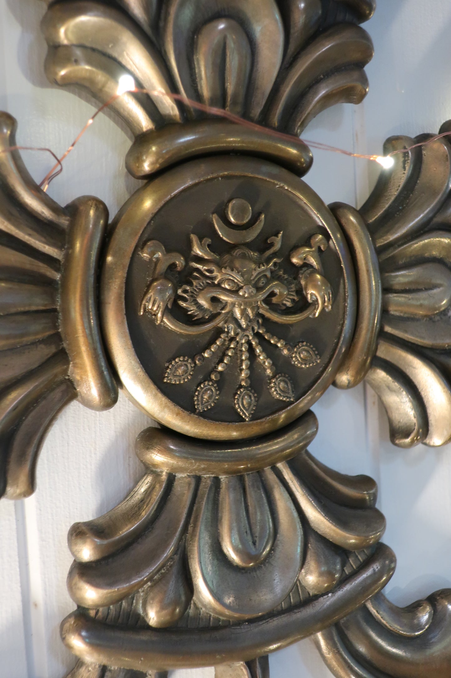 Solid Bronze - Double Dorje / Vajra - investment cast Wall Art