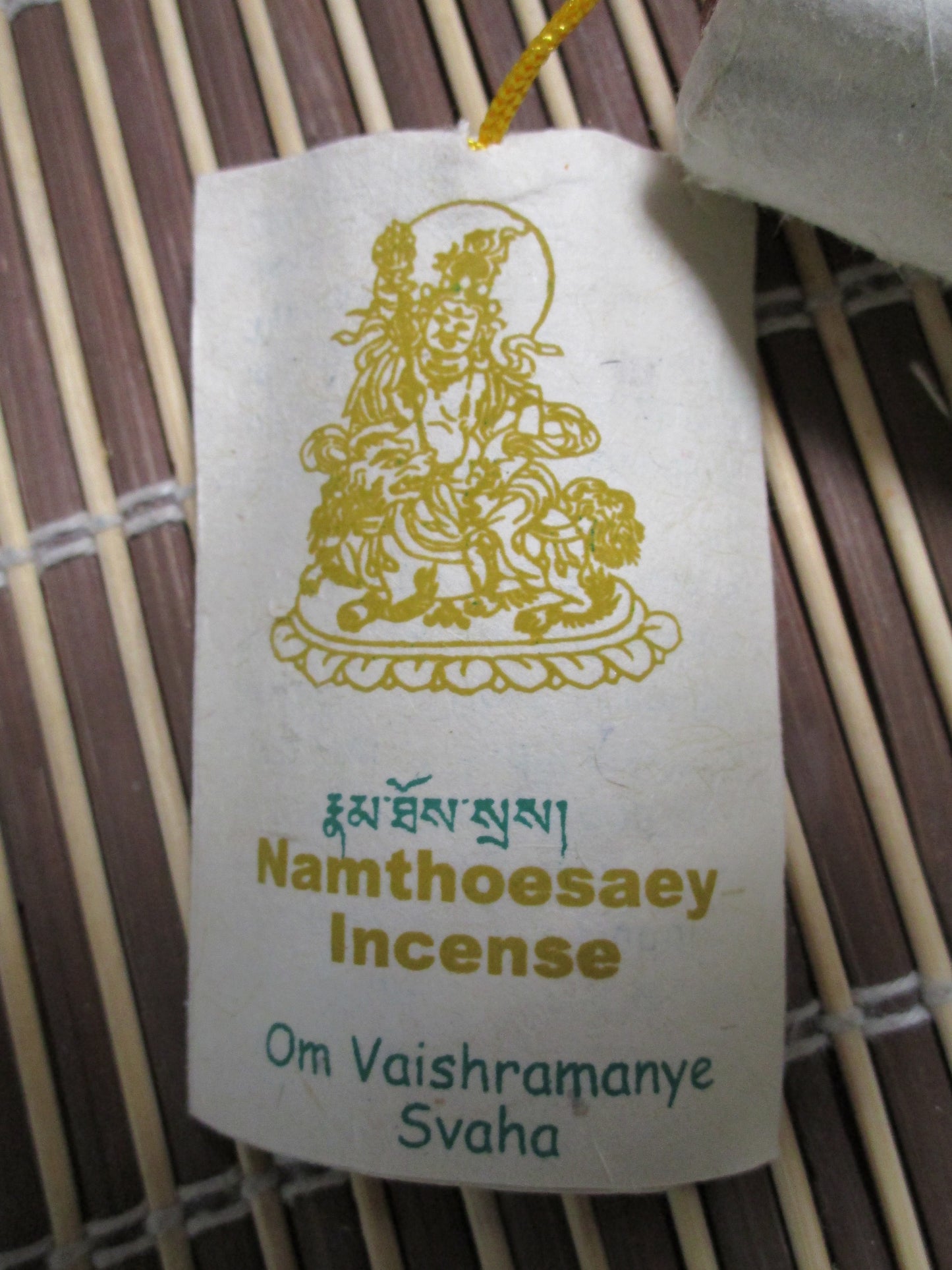Tibetan Incense ~natural, medicinal, Namthoesaey~decorated with bodhi leaf