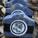 Vanilla Gorilla Lavender Lift me Up soap packaging on a leafy background
