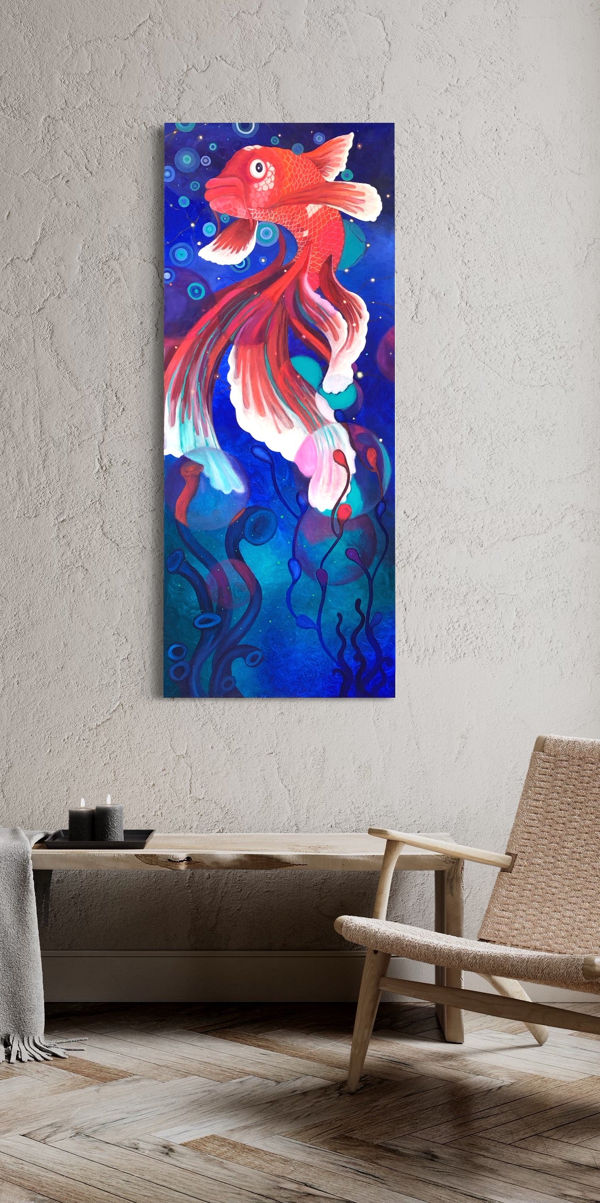 Somethin’ fishy - Shape of Water - original art - oil painting on canvas