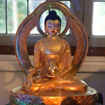 Medicine Buddha statue in gold