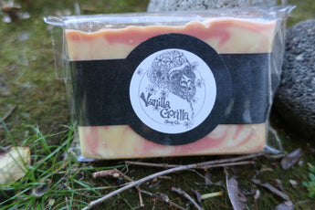 Orange/yellow fresh orange scented bar soap  vanilla gorilla