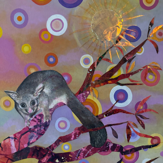 Sunrise Brushtail - Eudlo Lullaby - Original Artwork - Oil Painting on Canvas
