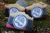 White, pink and black berry vanilla soap bars