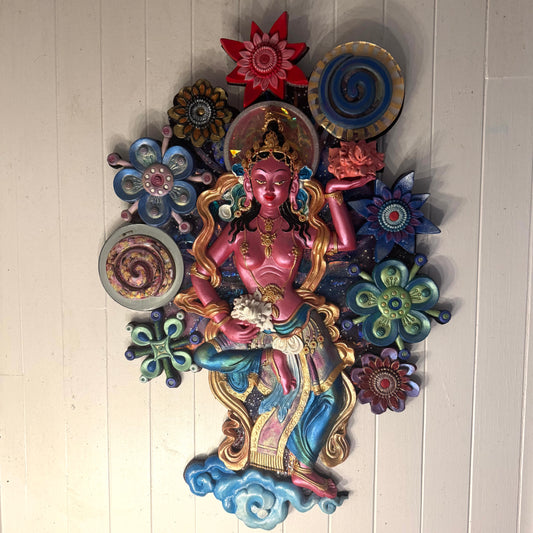 Galactic flower Goddess multidimensional original Wall Art