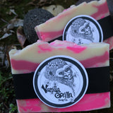 Rosey Beee hot pink and cream handmade soap bars