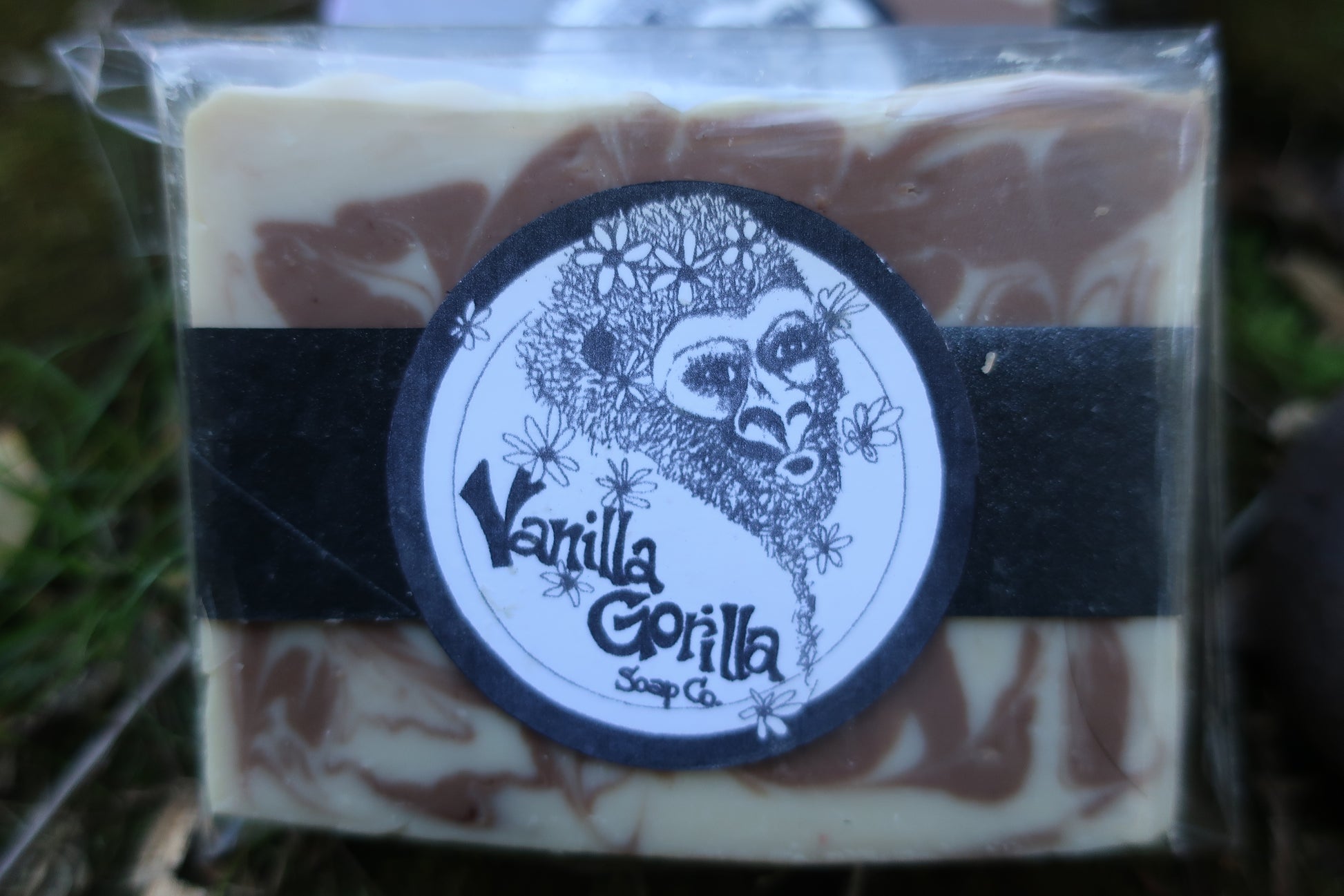 Brown and cream swirled sandalwood soap bar 🧼 vanilla gorilla