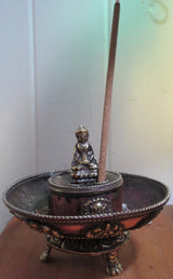 Tibetan Buddha Incense burner & ash catcher small size