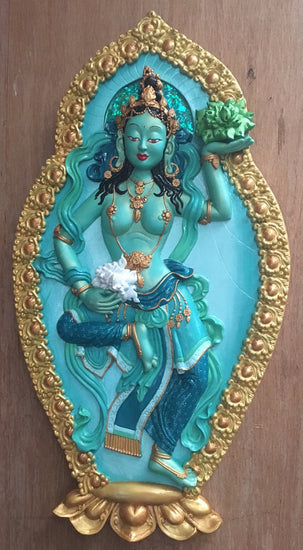  Tibetan Buddhist offering goddess Fresh and funky 3d wall decor 