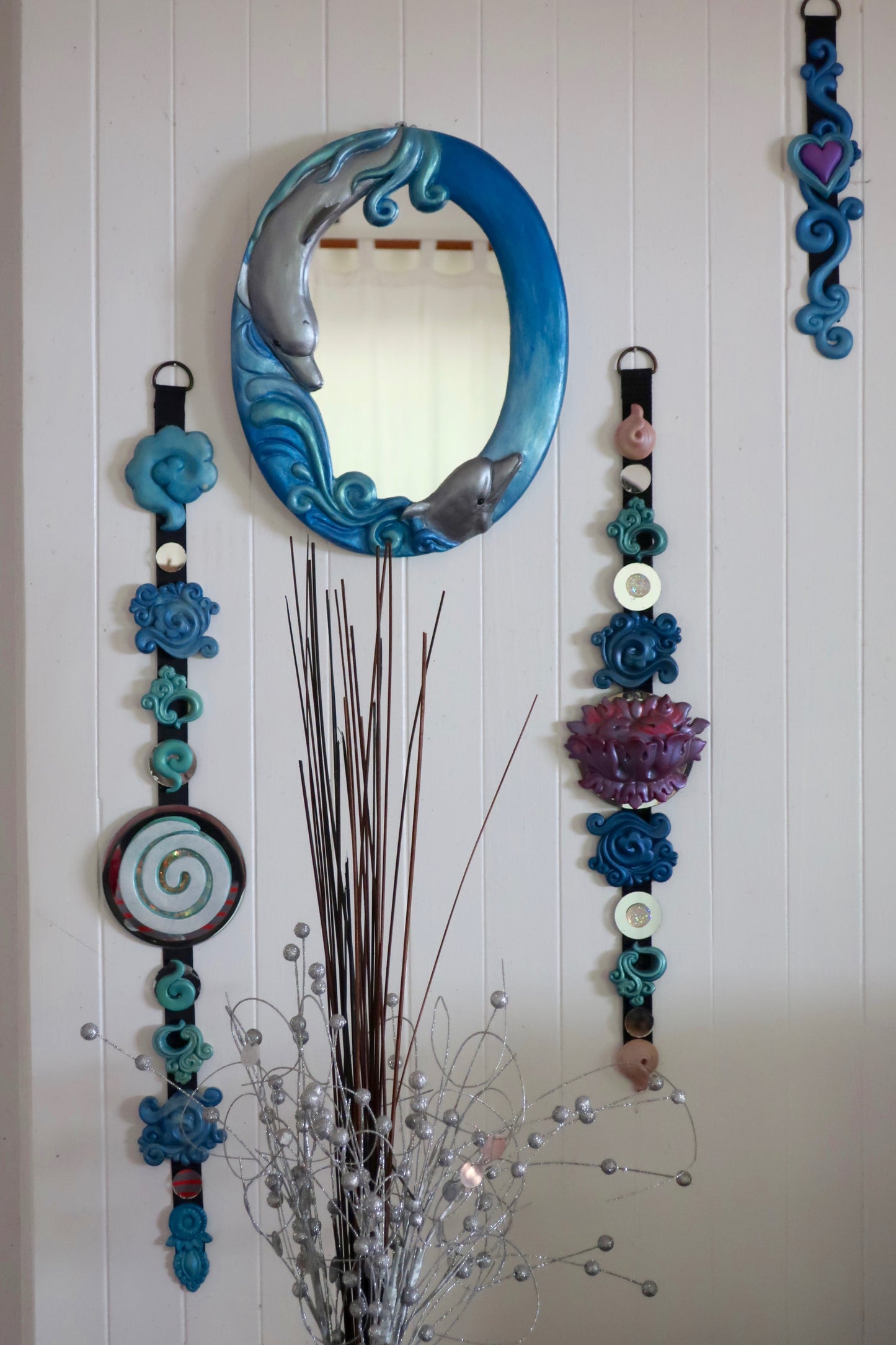 Blue Dolphins Mirror ~ home decor