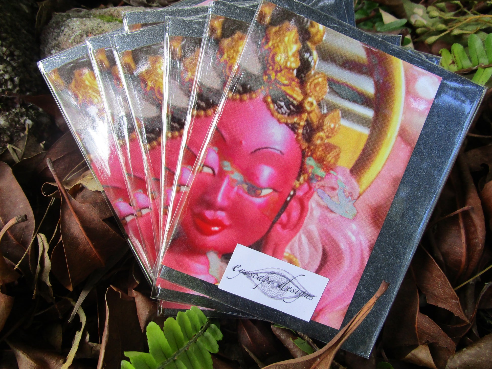 goddess greeting cards ~ blank ~ small pink 