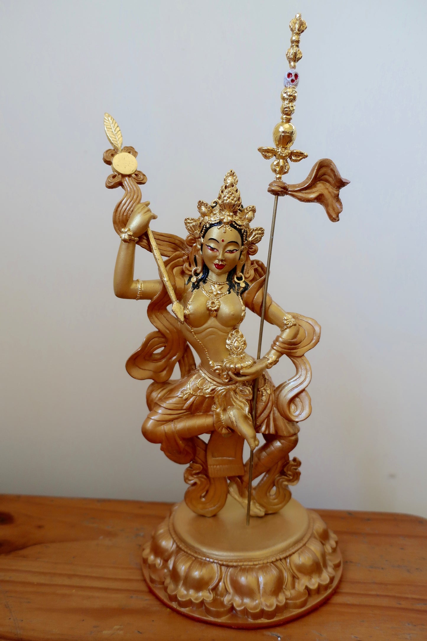 (made to order) ~ Princess Mandarava Statue ~ Gold on Gold