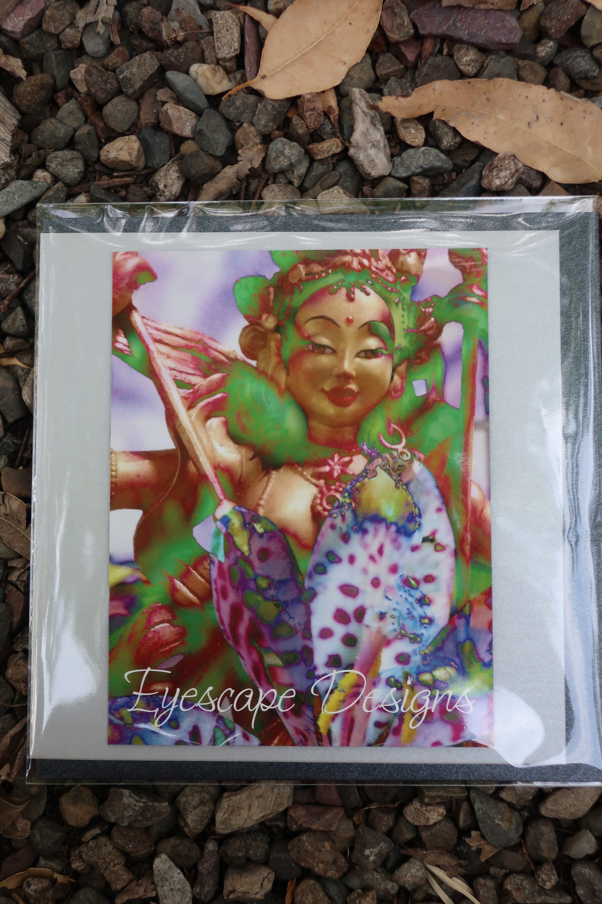 Mandarava magnet front large gift card, blank w/envelope