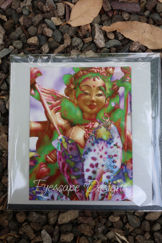 Mandarava magnet front large gift card, blank w/envelope