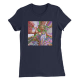 Women’s Slim Fit T-Shirt ~ Triple layer Mandarava print
