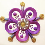 purple flower fridge magnet 3d